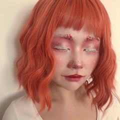 Punk orange wig KF90170