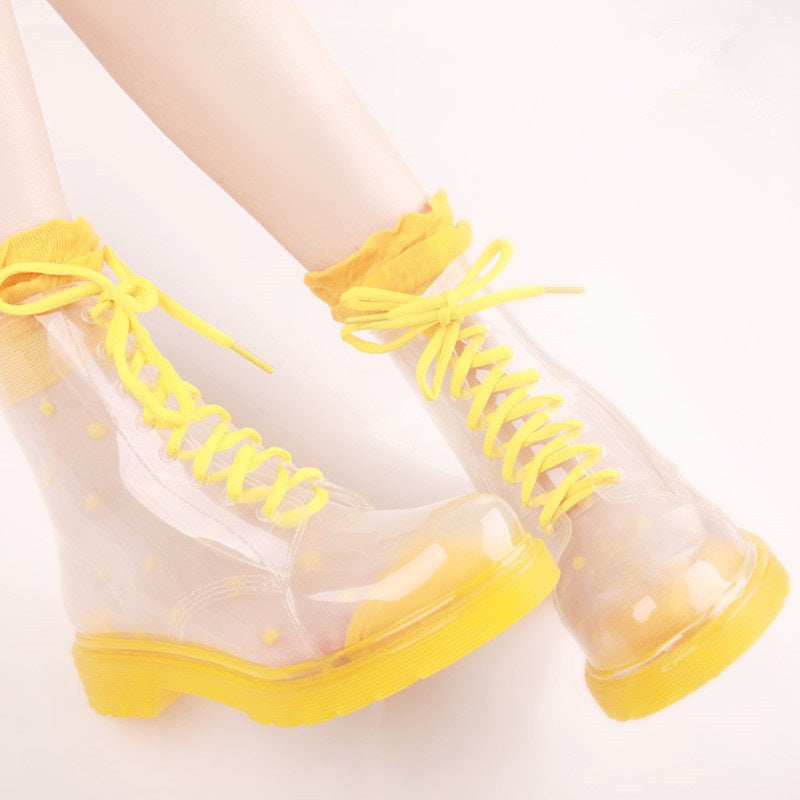 Transparent rain boots KF82083
