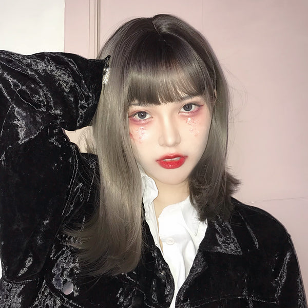 Aoki linen gray wig KF9616