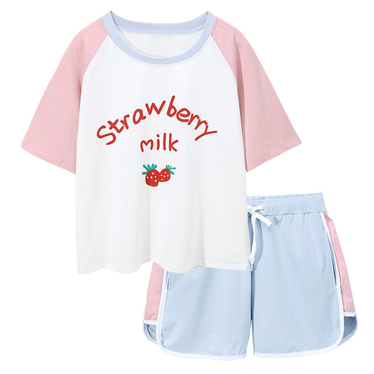 Japanese Strawberry Milk Pajamas Set kf82720