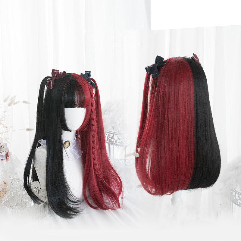 Red and black ponytail  KF81179