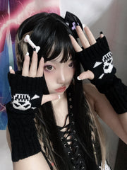Harajuku Dark Skull Gloves KF81818