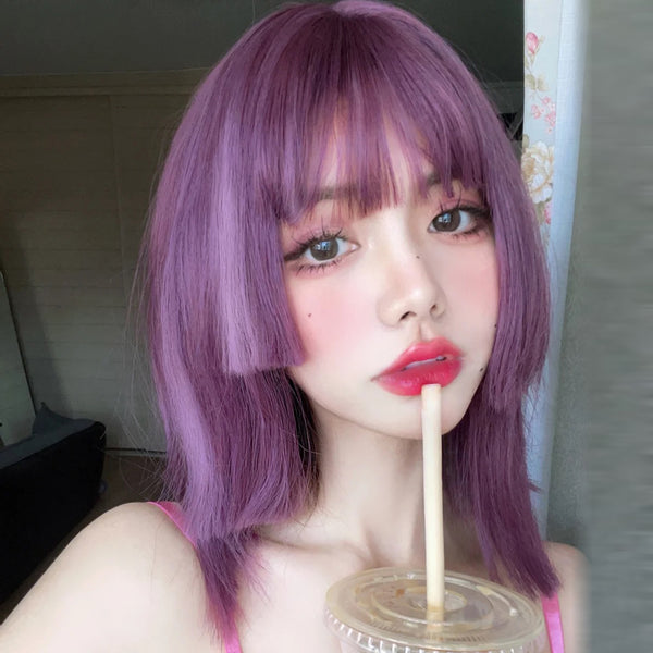 PURPLE STRAIGHT WIG KF82245