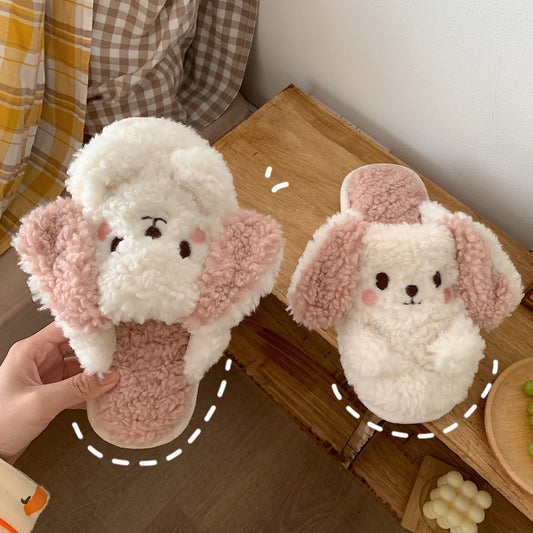 Cute cartoon plush cotton slippers  KF82436