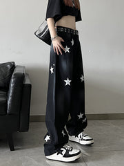 Harajuku star print jeans  KF83317