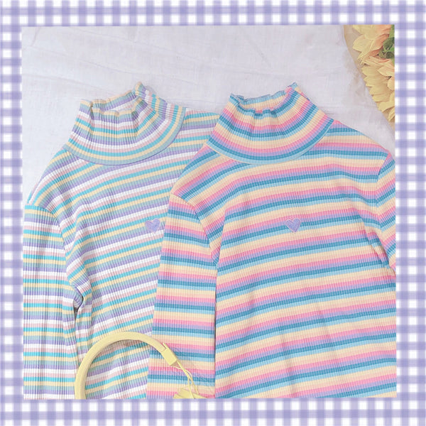 Rainbow Striped T-Shirt KF9499