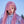 Pink long straight wig KF81917