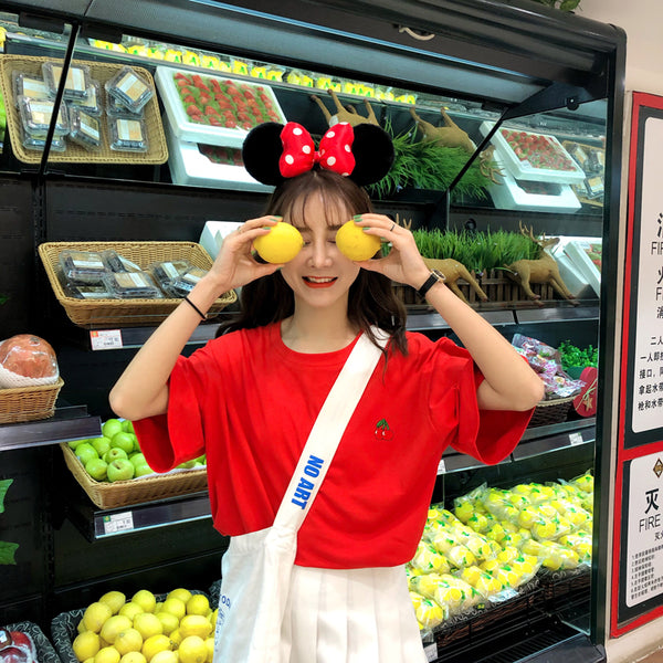 Fruit Embroidered T-Shirt KF90722
