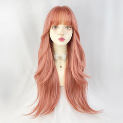 Pink  Long Curly Hair  KF82907