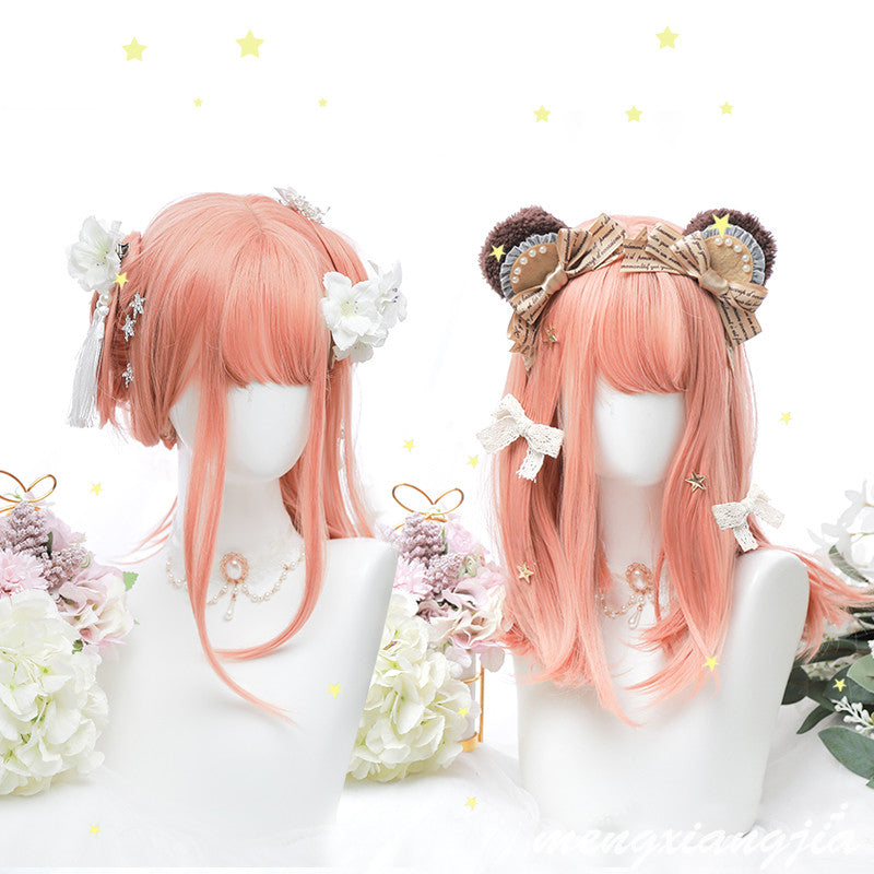 Harajuku style pink orange wig  KF81510
