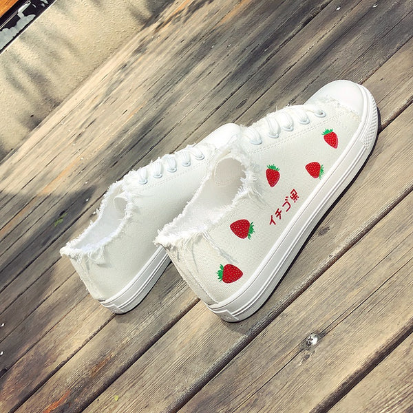 Banana strawberry canvas shoes KF81761