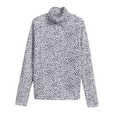 Leopard print long sleeve T-shirt KF81769