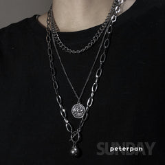 Punk multi-layer necklace KF81186