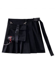 Chain pleated skirt KF90223