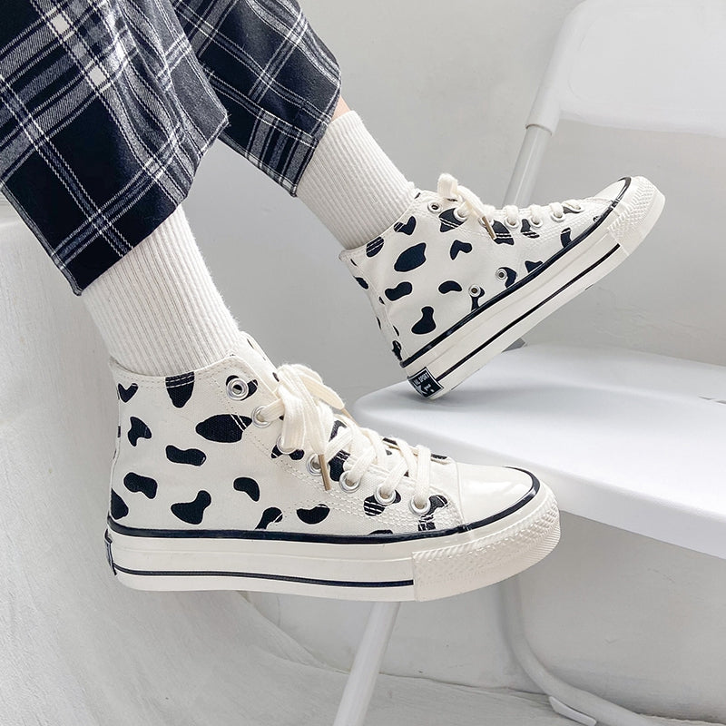 Cow  canvas shoes KF82216