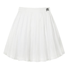 Letter embroidery pleated skirt KF81891
