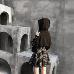 Dark Girl Series Top + Skirt KF81059