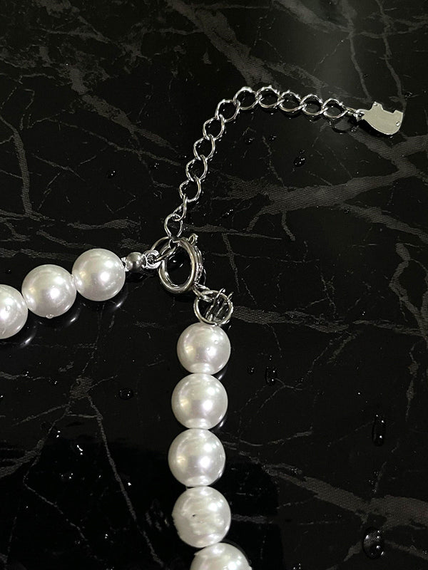 crystal pearl necklace  KF83041