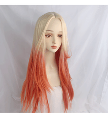 Golden gradient orange wig KF81760