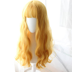 Orange long roll wig KF9426