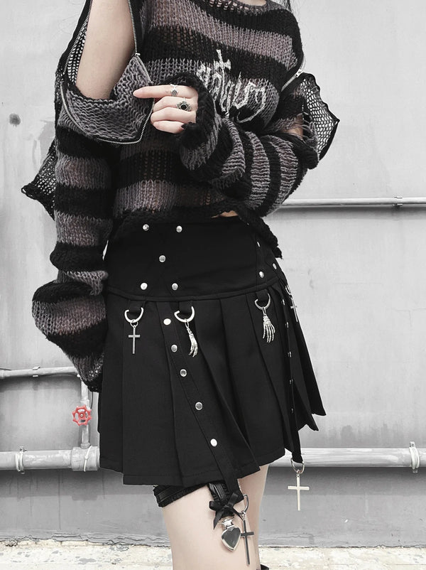 PUNK PLEATED SKIRT  KF83159