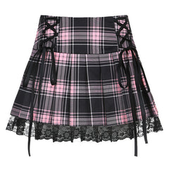 Lace pleated skirt KF82000