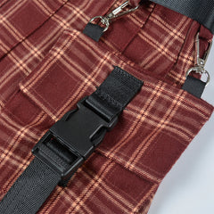 Red plaid skirt KF81284