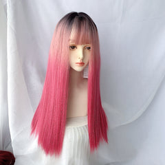 Pink gradient wig KF81401