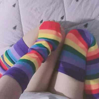 Rainbow socks KF8202