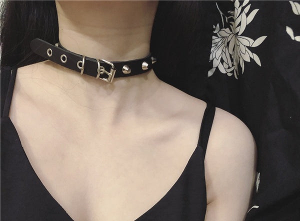 Dark punk choker   KF81128