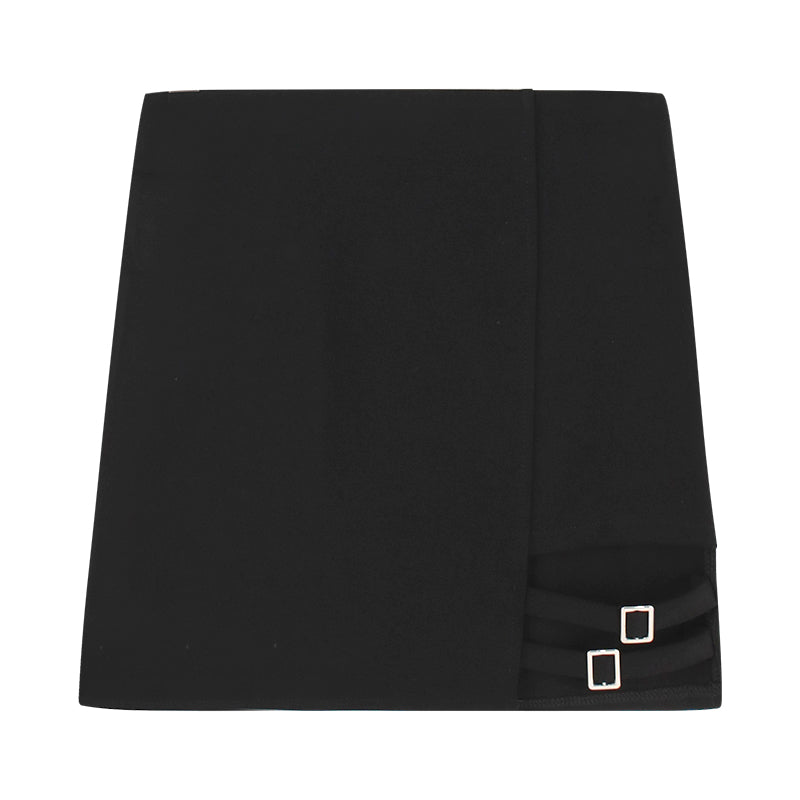 Punk black skirt KF908013