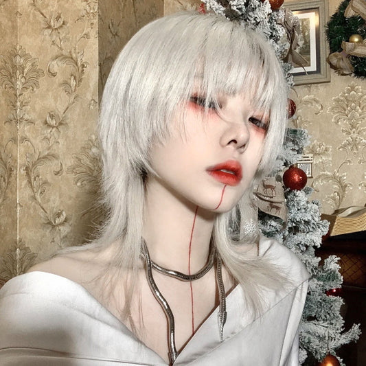 Gray short wig KF82215