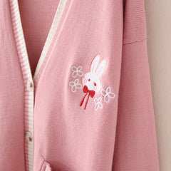 V-neck cardigan sweater   KF90647