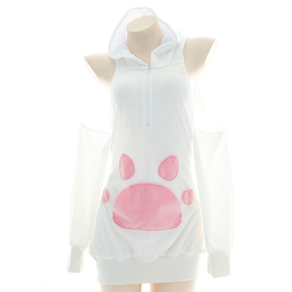 White Cat's Paw Hoodie  KF82994