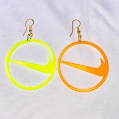 Fluorescent circle earrings KF81611