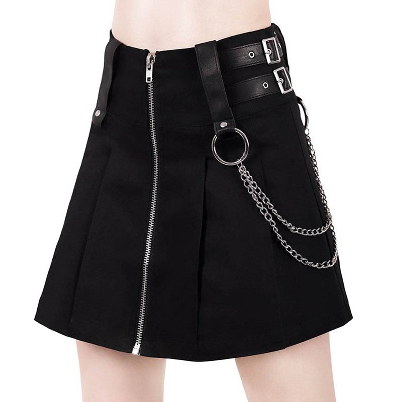 Punk zipper skirt KF90104