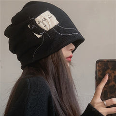Knitted woolen hat KF81785