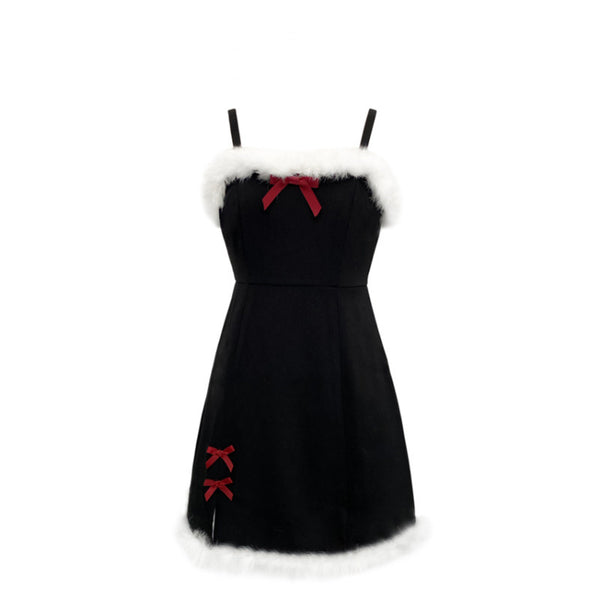 black suspender dress   KF83331