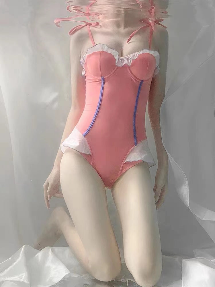 Pink One Piece Swimsuit  KF82650