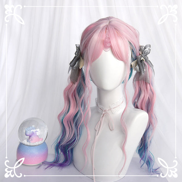 Pink gradient wig KF90638