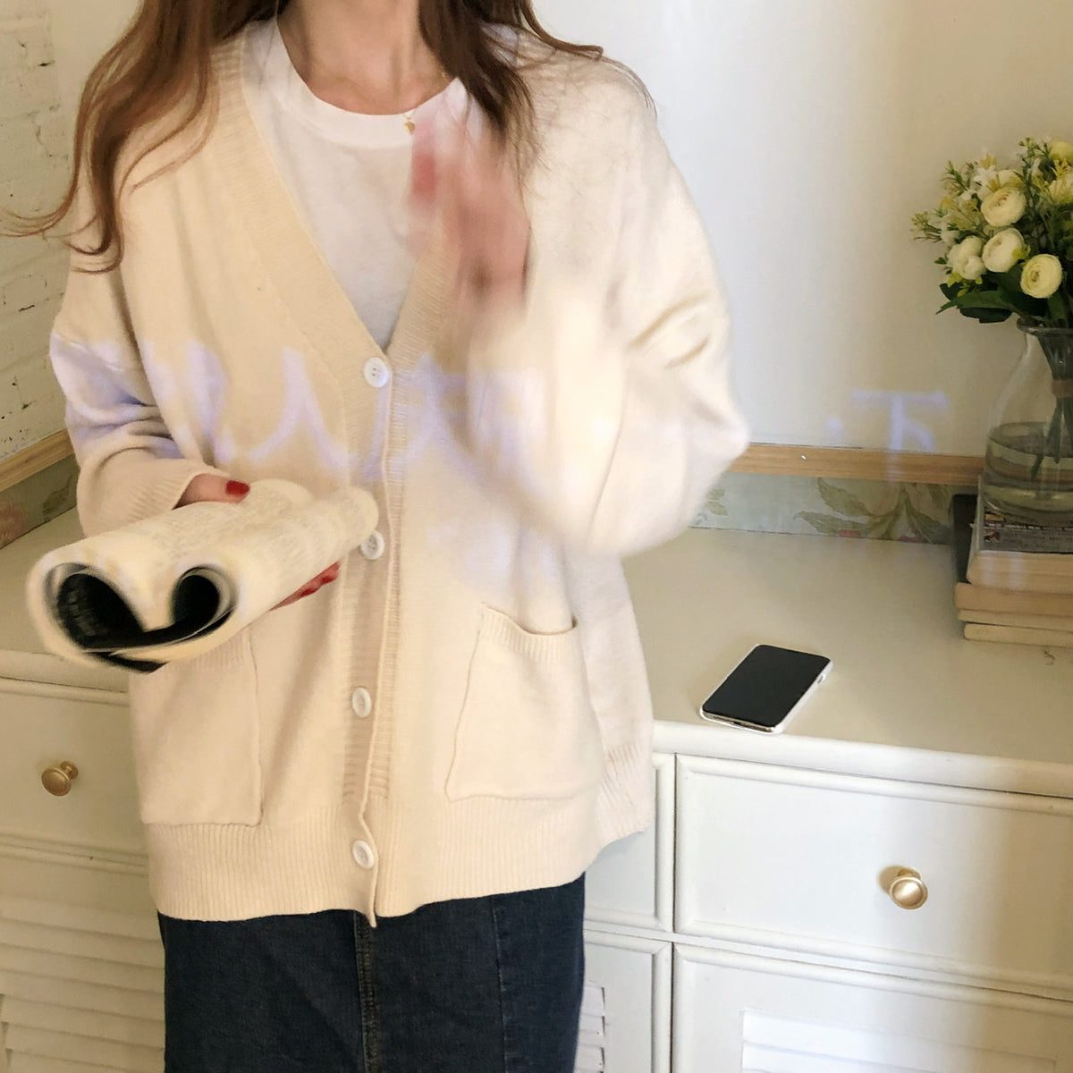 unzzy sisters knitted jacket KF50041