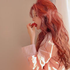 Red Long Curly Hair  KF82909