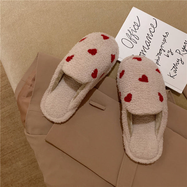 Love plush slippers KF82310