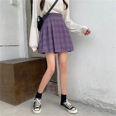 Korean plaid skirt KF81158