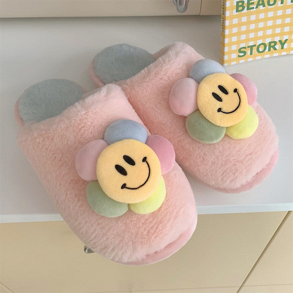 Cute smiling cotton slippers  KF82445