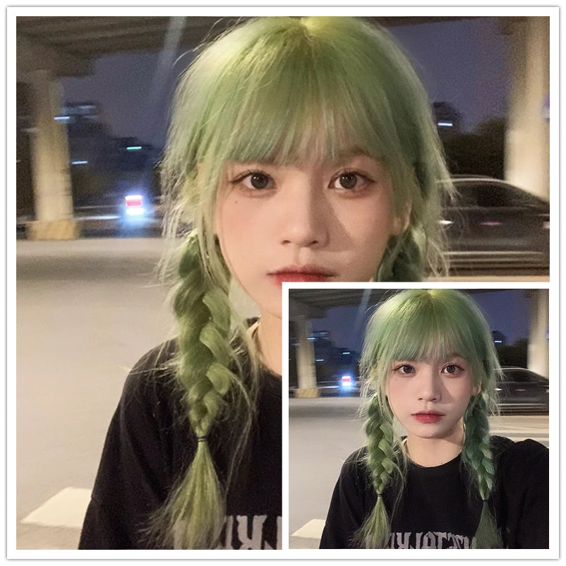 Green wig KF90445