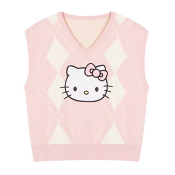 Pink  Vest Sweater  KF83283