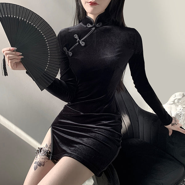 Dark Punk Cheongsam KF81807