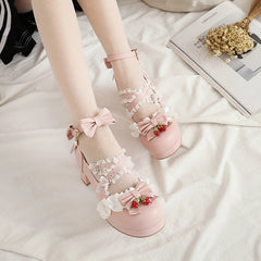 Lolita bow leather shoes  KF81281