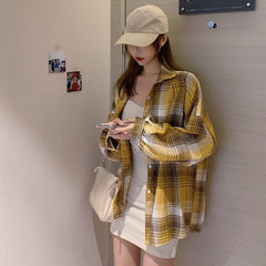 Vintage plaid shirt  KF90400